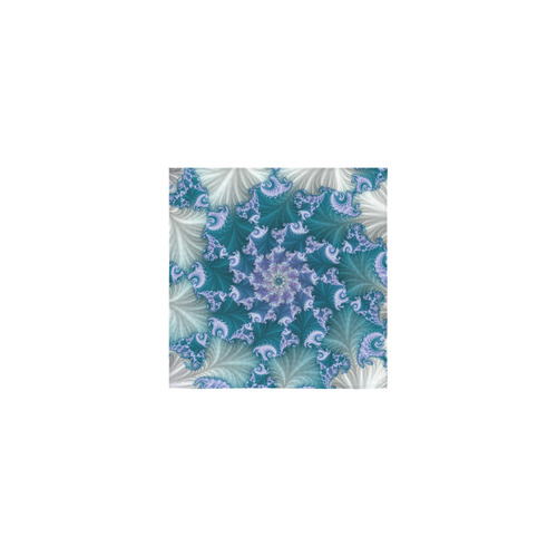 Floral spiral in soft blue on flowing fabric Square Towel 13“x13”