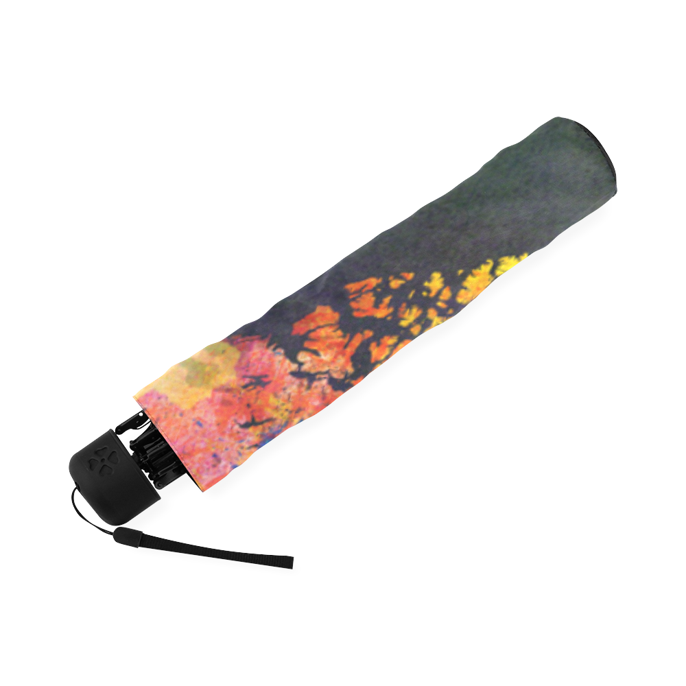 Compass Map Pattern Print Automatic Foldable Umbrella
