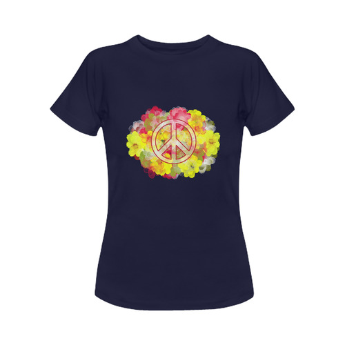 Flower Power Peace Women's Classic T-Shirt (Model T17）