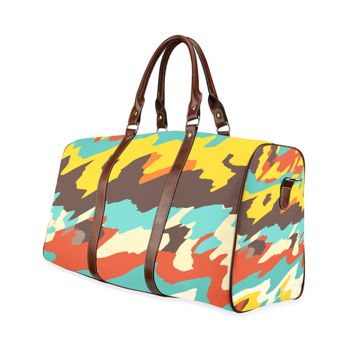 Wavy retro  texture Waterproof Travel Bag/Large (Model 1639)