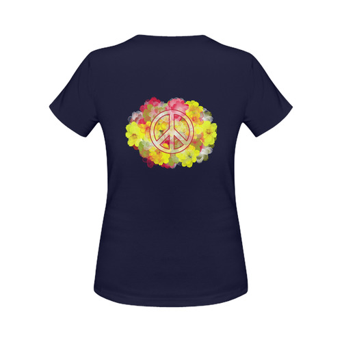 Flower Power Peace Women's Classic T-Shirt (Model T17）