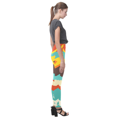 Wavy retro  texture Cassandra Women's Leggings (Model L01)