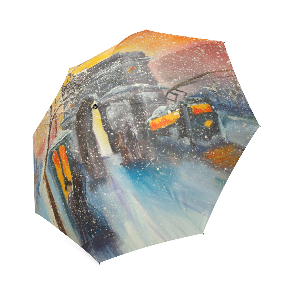 snowy day Foldable Umbrella (Model U01)