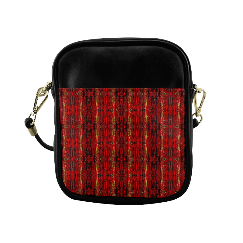 Red Gold, Old Oriental Pattern Sling Bag (Model 1627)