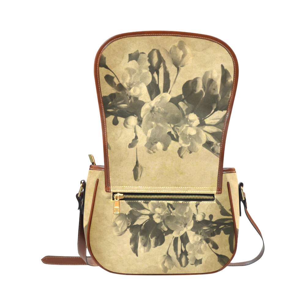 Photography Bough with Blossoms old vintage style Saddle Bag/Large (Model 1649)