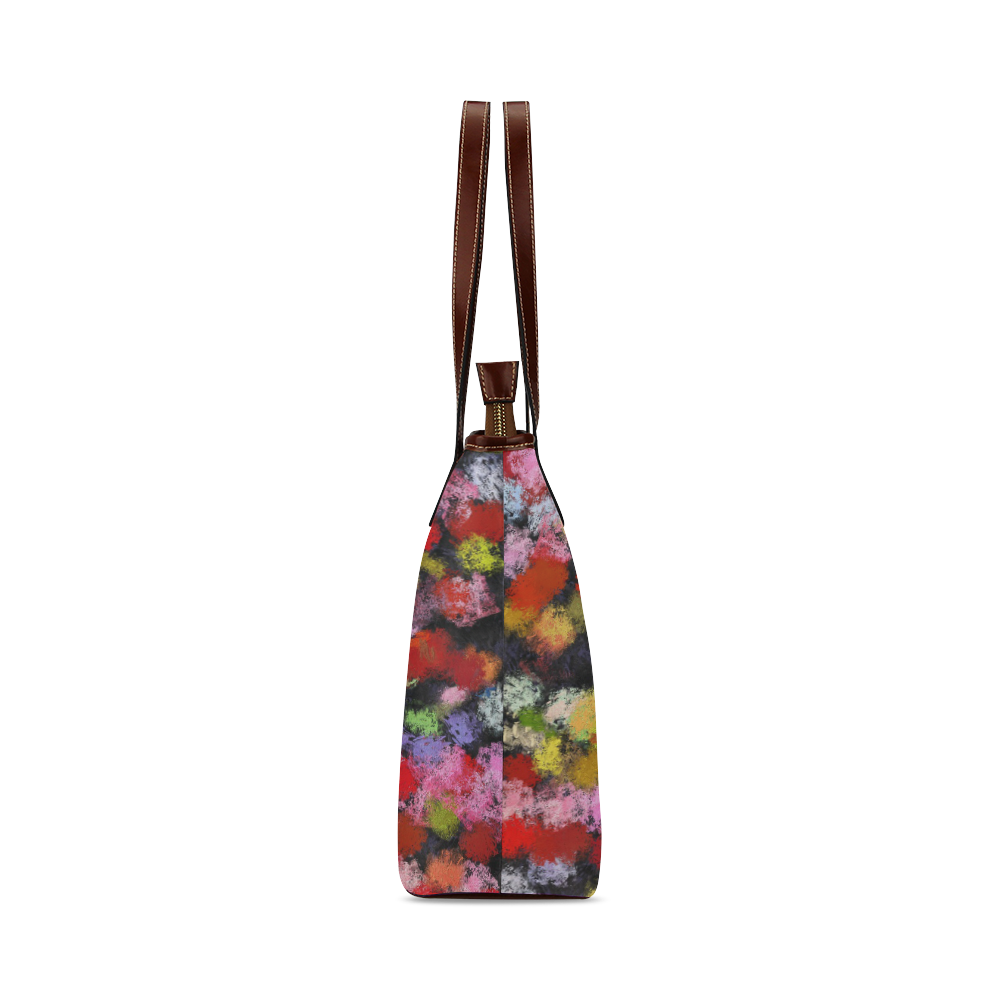 Colorful paint strokes Shoulder Tote Bag (Model 1646)