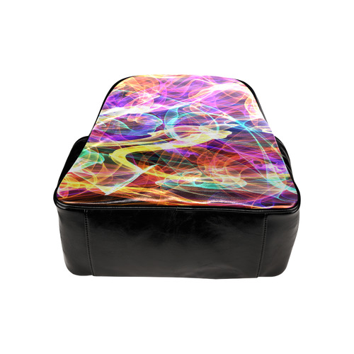 Flames Rainbow by Martina Webster Multi-Pockets Backpack (Model 1636)