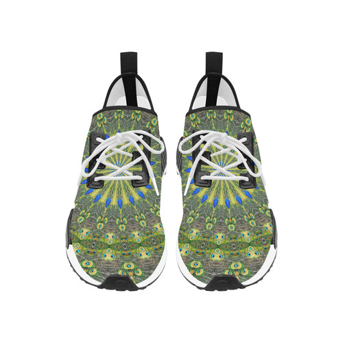 Peacock Feathers Mandala Abstract 1 Women’s Draco Running Shoes (Model 025)
