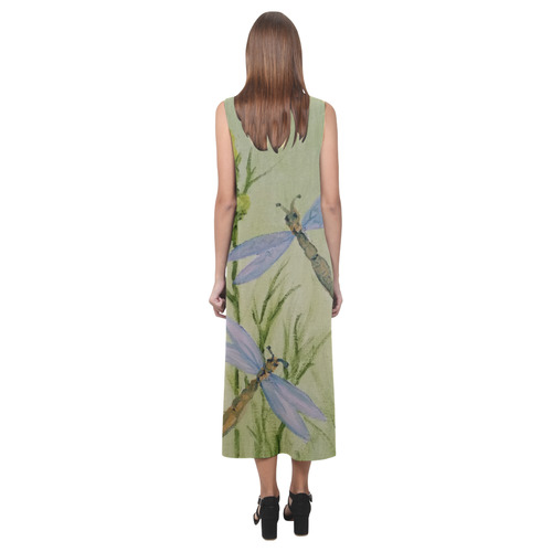 Dragonfly Dreaming Phaedra Sleeveless Open Fork Long Dress (Model D08)