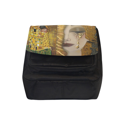 My Klimt Serie:Gold Crossbody Nylon Bags (Model 1633)
