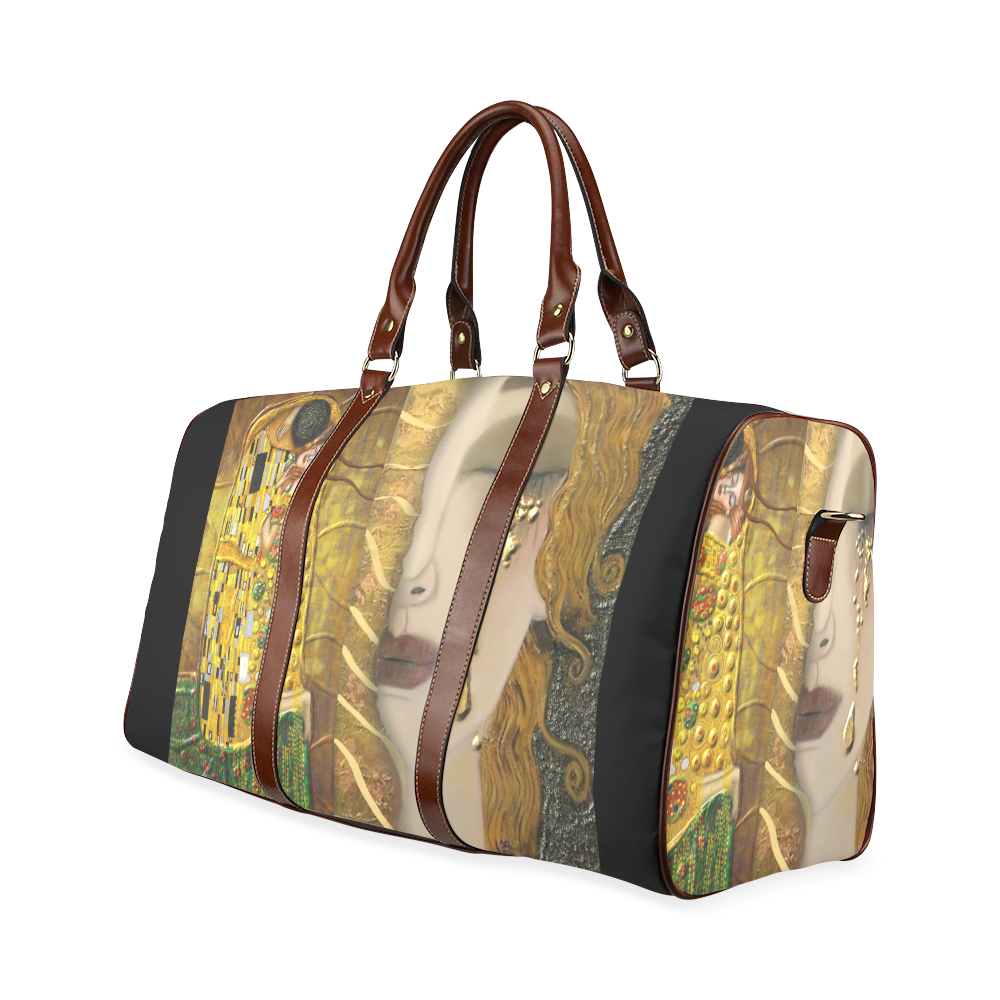 My Klimt Serie:Gold Waterproof Travel Bag/Small (Model 1639)