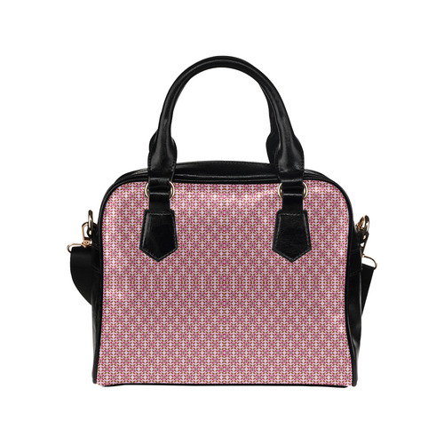 Retro Pink and Brown Pattern Shoulder Handbag (Model 1634)