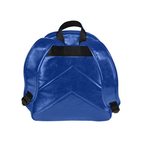 Blue and yellow mini rectangles Multi-Pockets Backpack (Model 1636)