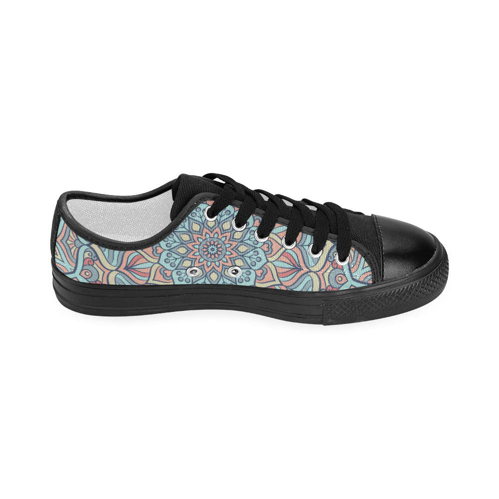 Beautiful Mandala Design Women's Classic Canvas Shoes (Model 018)