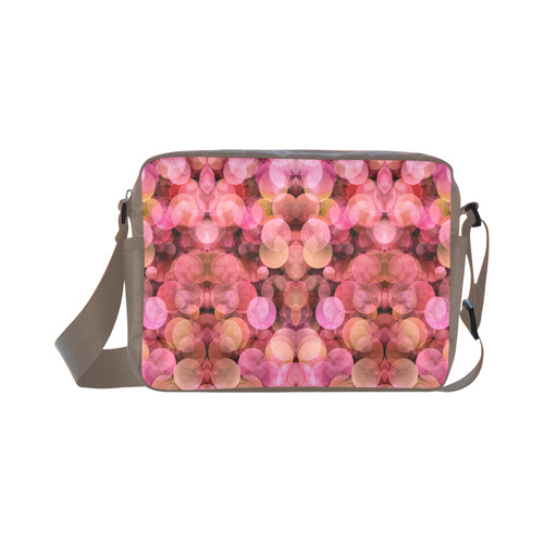 Peach and pink bubbles Classic Cross-body Nylon Bags (Model 1632)