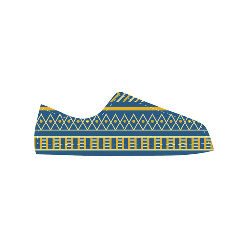 Ethnic Boho Tribal Geometric Pattern Women's Classic Canvas Shoes (Model 018)