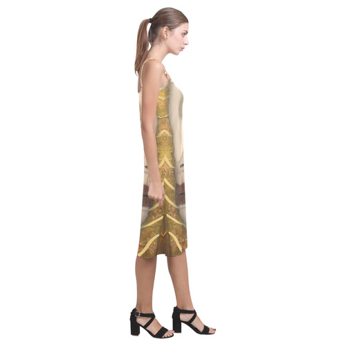 My Klimt Serie:Gold Alcestis Slip Dress (Model D05)