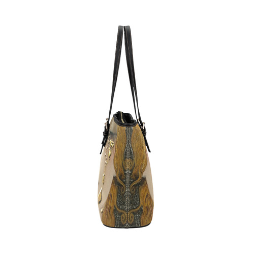 My Klimt Serie:Gold Leather Tote Bag/Large (Model 1651)