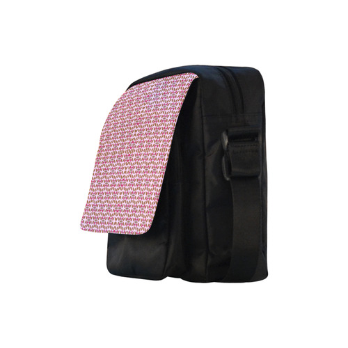 Retro Pink and Brown Pattern Crossbody Nylon Bags (Model 1633)