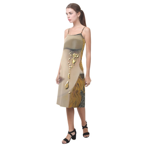 My Klimt Serie:Gold Alcestis Slip Dress (Model D05)