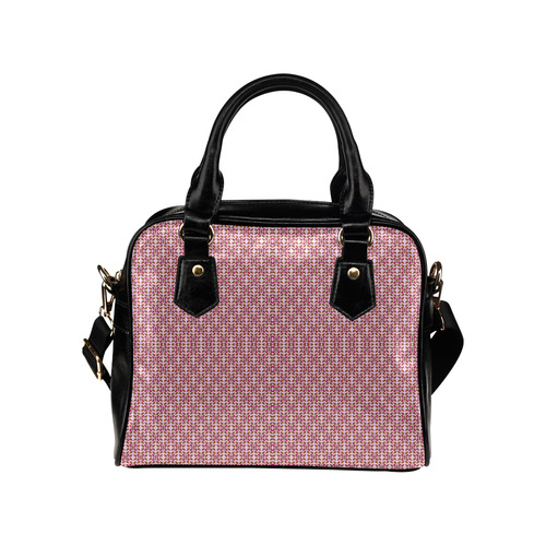 Retro Pink and Brown Pattern Shoulder Handbag (Model 1634)