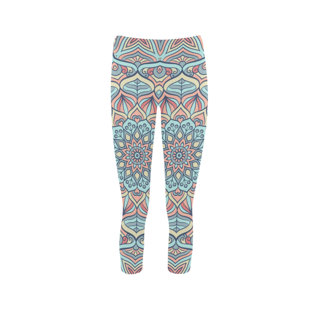 Beautiful Mandala Design Capri Legging (Model L02)