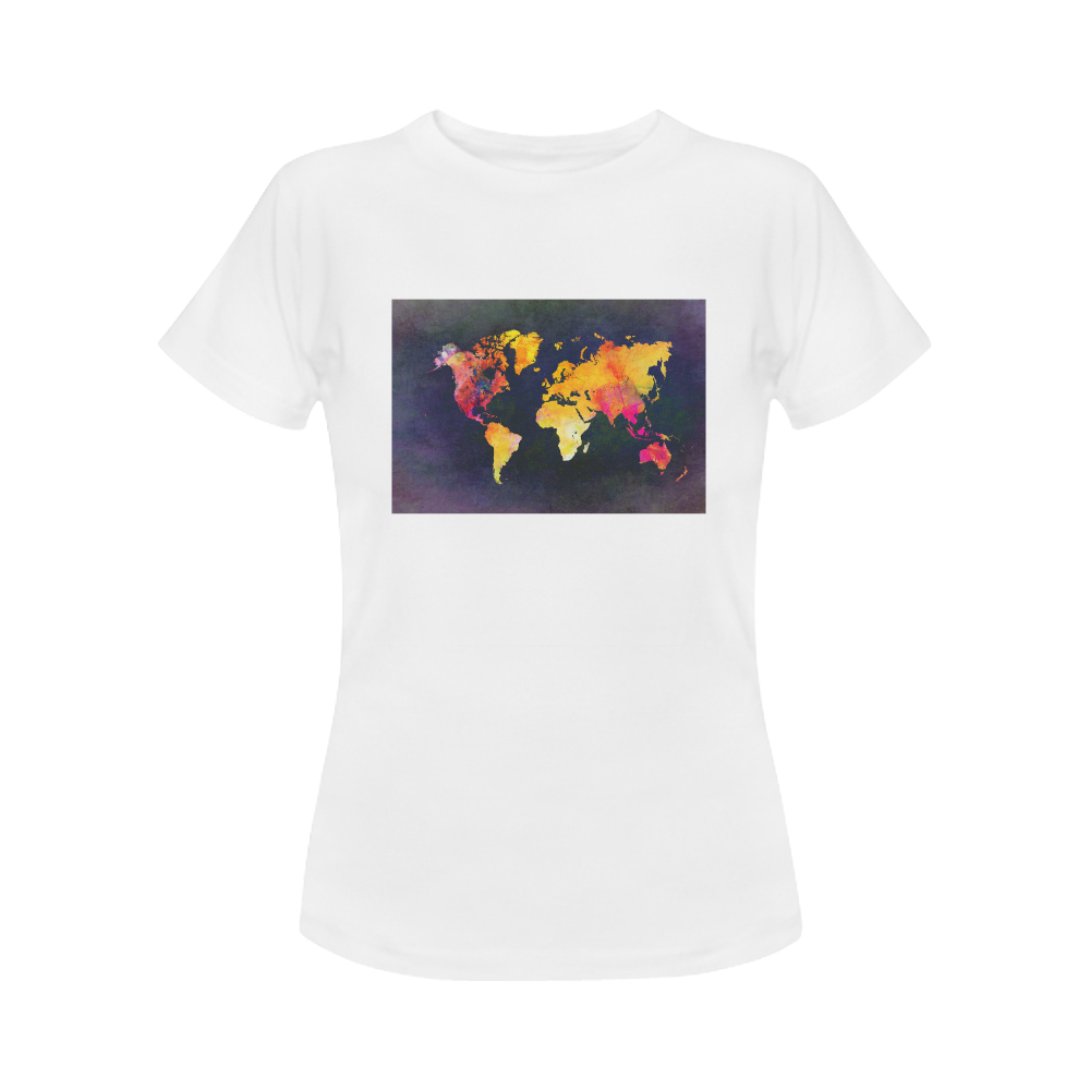world map 31 Women's Classic T-Shirt (Model T17）