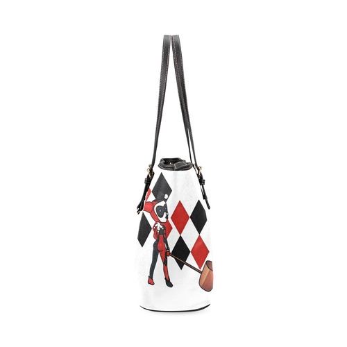 Harley Quinn Leather Tote Bag/Small (Model 1640)