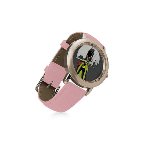 The Dark Knight Damsel Women's Rose Gold Leather Strap Watch(Model 201)