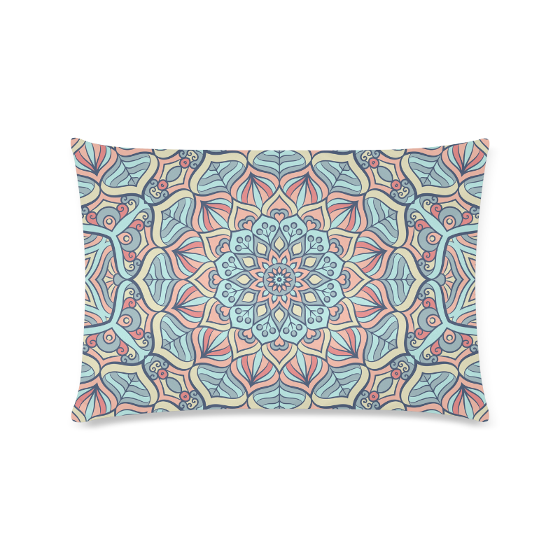 Beautiful Mandala Design Custom Zippered Pillow Case 16"x24"(Twin Sides)