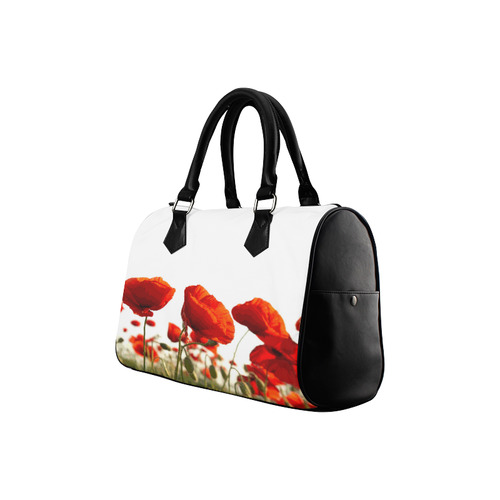 Red Poppies Boston Handbag (Model 1621)
