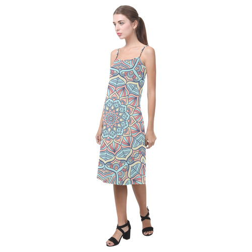 Beautiful Mandala Design Alcestis Slip Dress (Model D05)