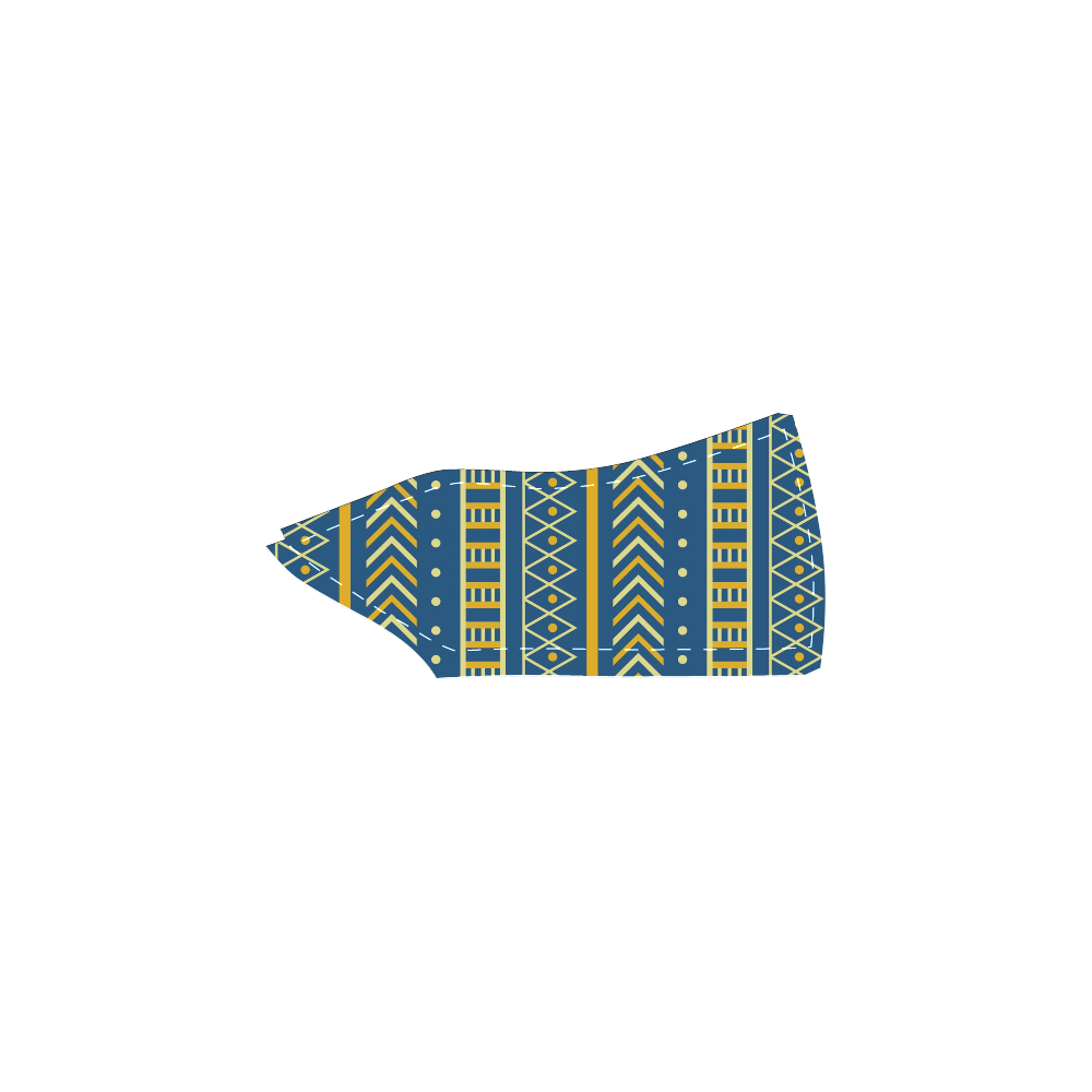 Ethnic Boho Tribal Geometric Pattern Women's Unusual Slip-on Canvas Shoes (Model 019)