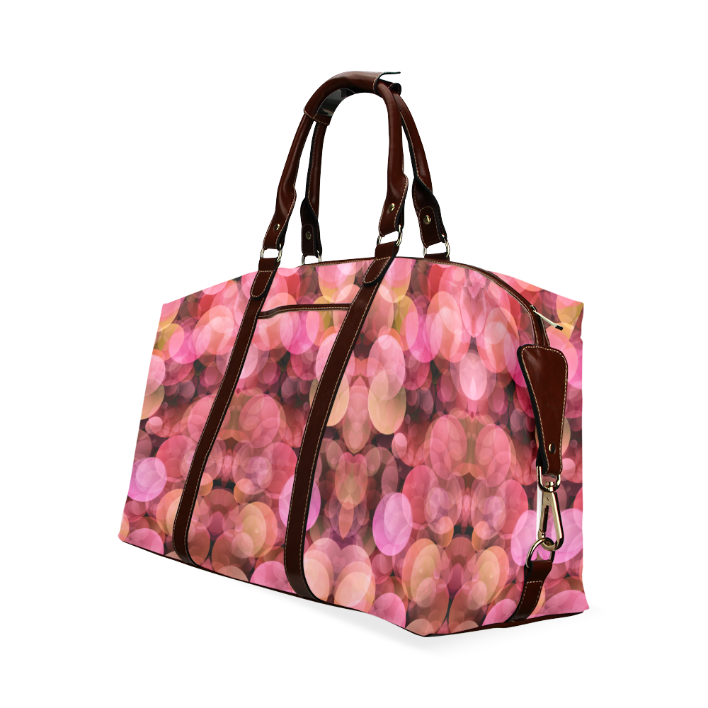 Peach and pink bubbles Classic Travel Bag (Model 1643)