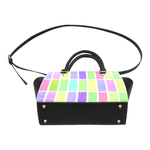 Pastel rectangles Classic Shoulder Handbag (Model 1653)
