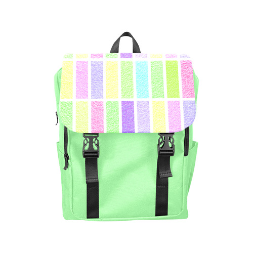 Pastel rectangles Casual Shoulders Backpack (Model 1623)