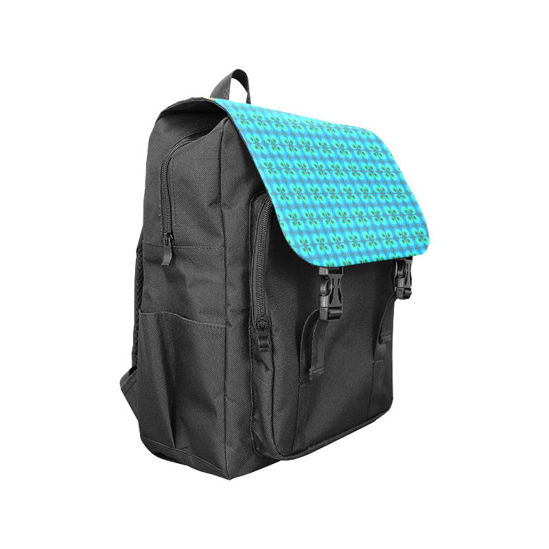 Blue and green retro circles Casual Shoulders Backpack (Model 1623)