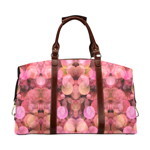 Peach and pink bubbles Classic Travel Bag (Model 1643)