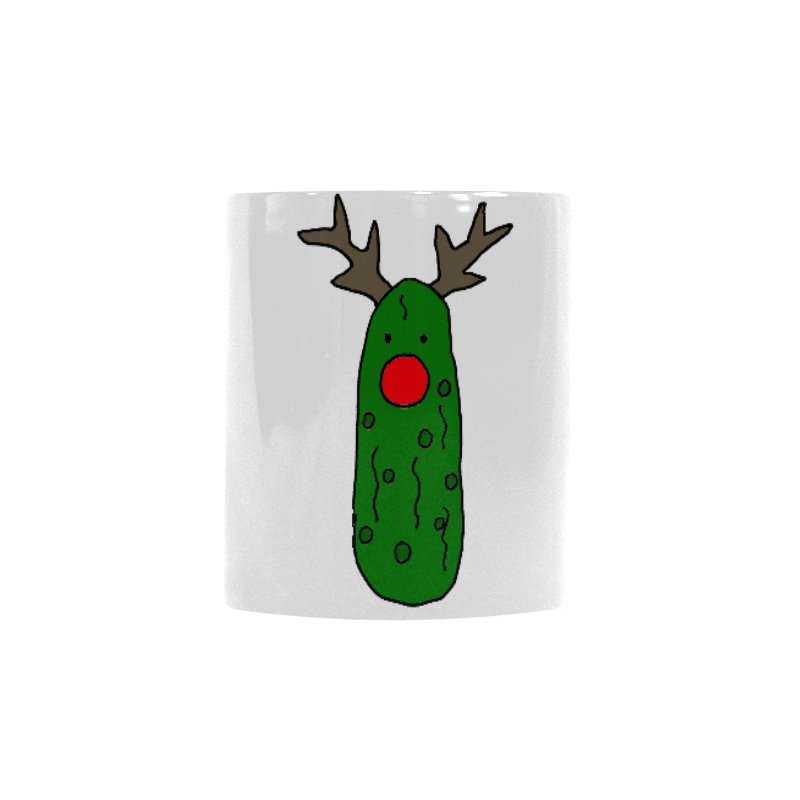Funny Christmas Reindeer Pickle Art Custom Morphing Mug