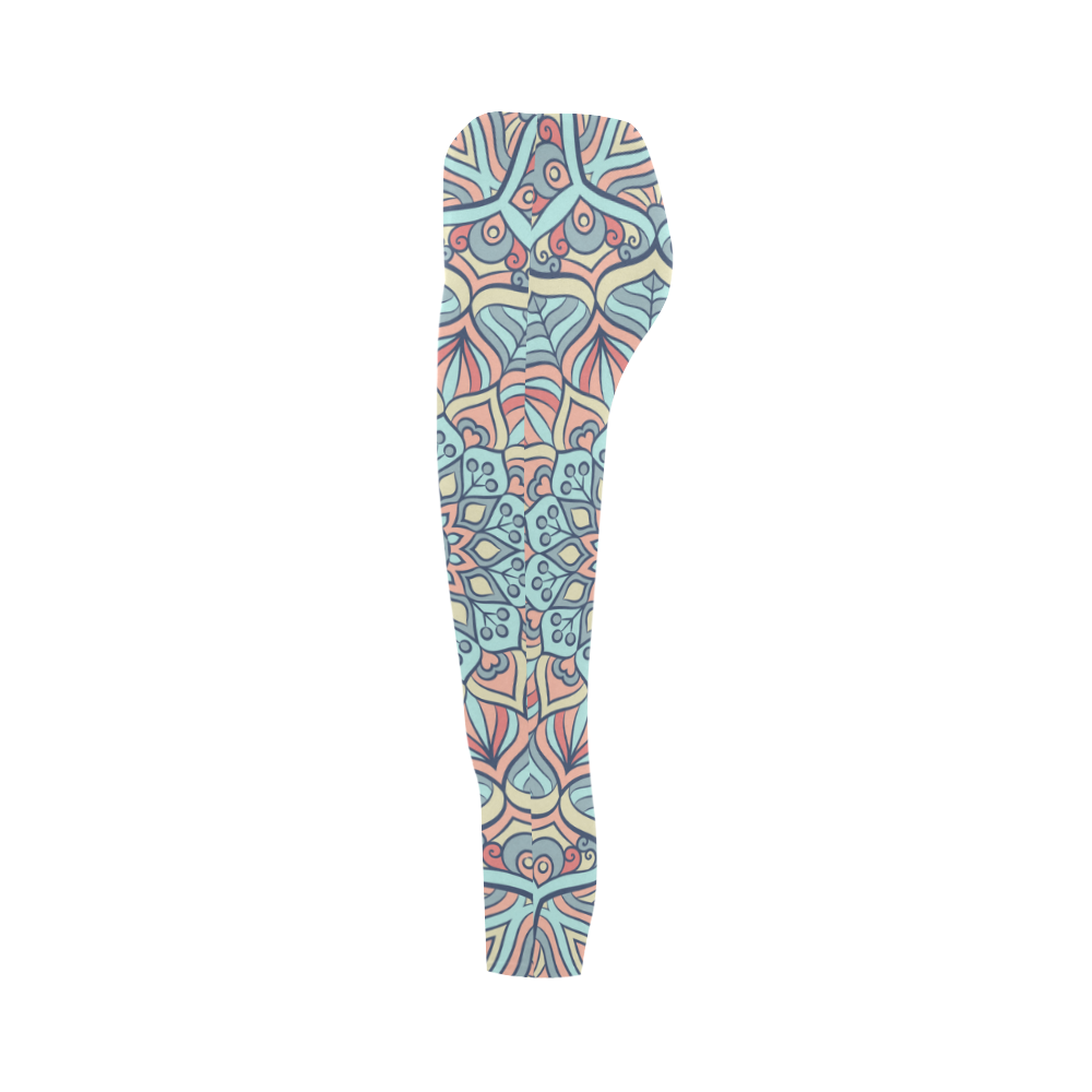Beautiful Mandala Design Capri Legging (Model L02)