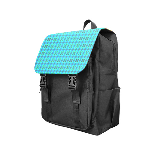 Blue and green retro circles Casual Shoulders Backpack (Model 1623)