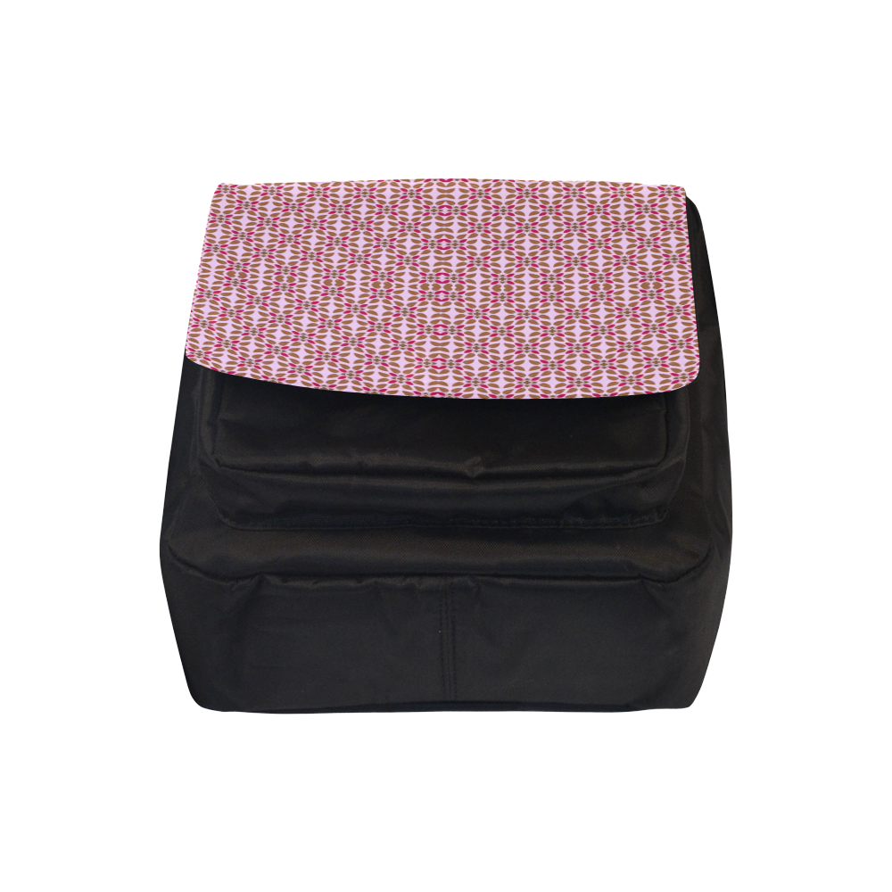Retro Pink and Brown Pattern Crossbody Nylon Bags (Model 1633)