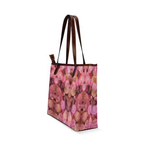 Peach and pink bubbles Shoulder Tote Bag (Model 1646)