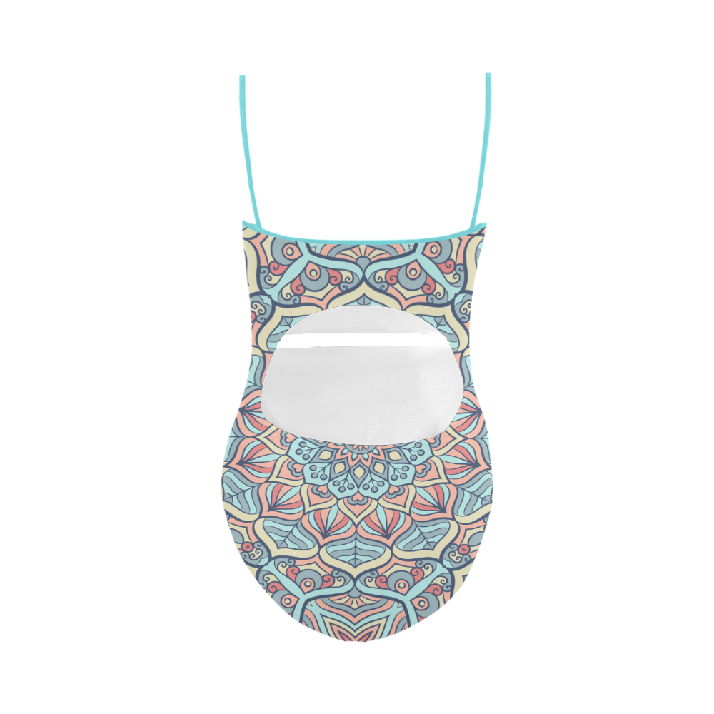 Beautiful Mandala Design Strap Swimsuit ( Model S05)
