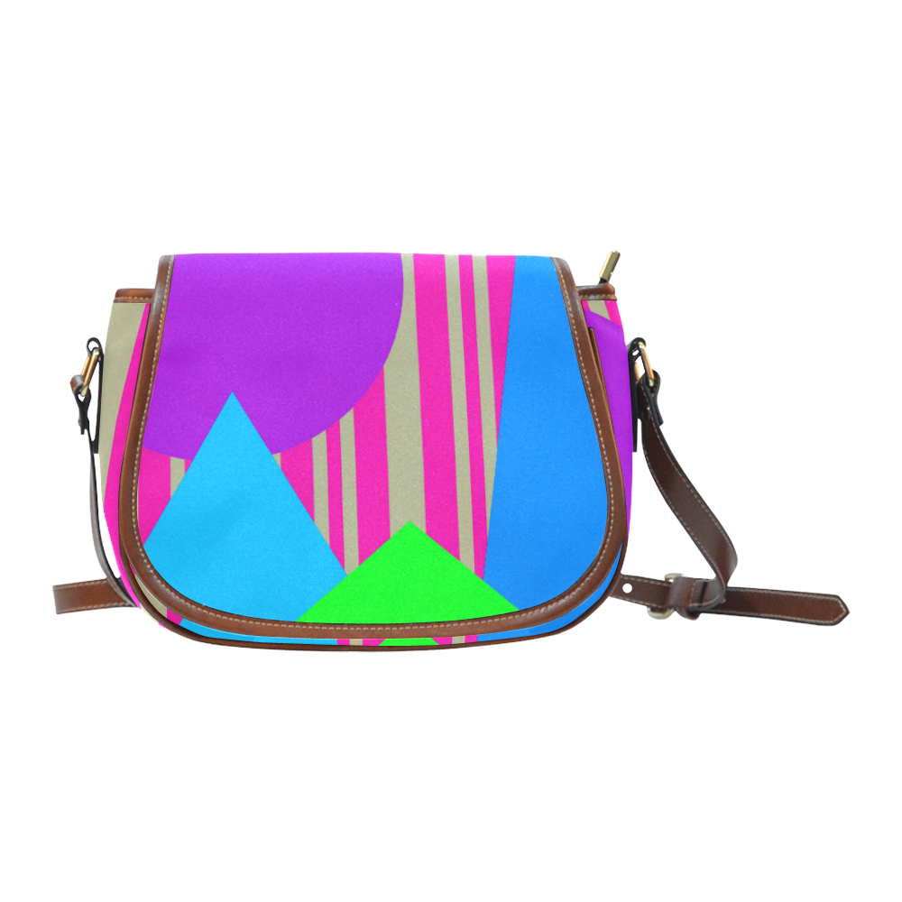 Colours and Shapes Saddle Bag/Large (Model 1649)