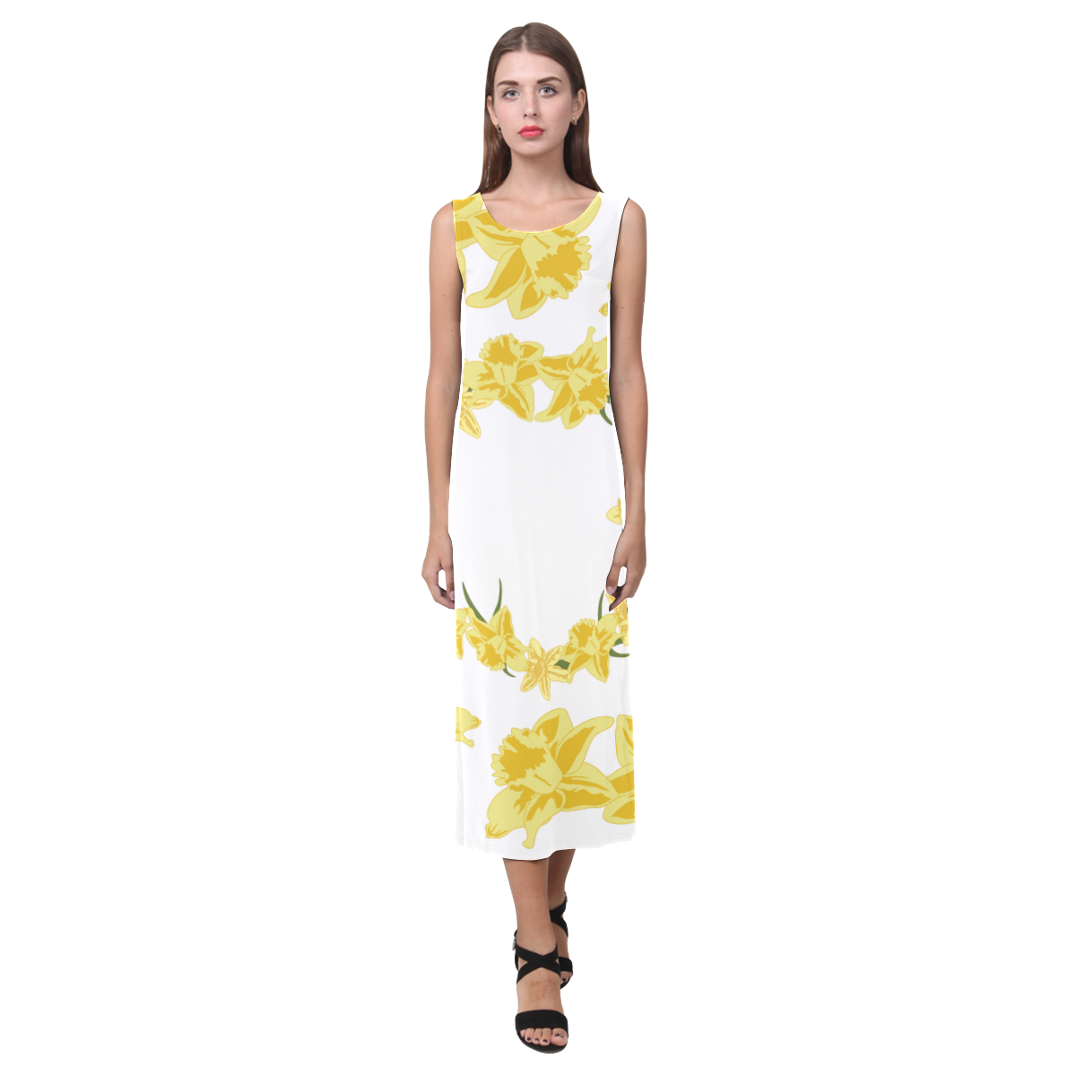 Daffodils Phaedra Sleeveless Open Fork Long Dress (Model D08)