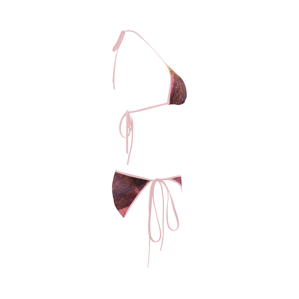 Pink PATTERN GARDEN NO6_B2 Custom Bikini Swimsuit