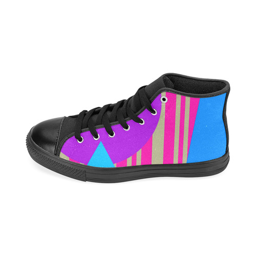 Colours and Shapes Men’s Classic High Top Canvas Shoes /Large Size (Model 017)