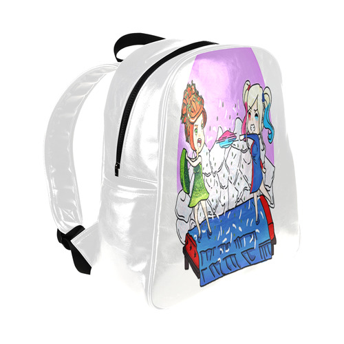 Harley Quinn and poison Ivy Multi-Pockets Backpack (Model 1636)