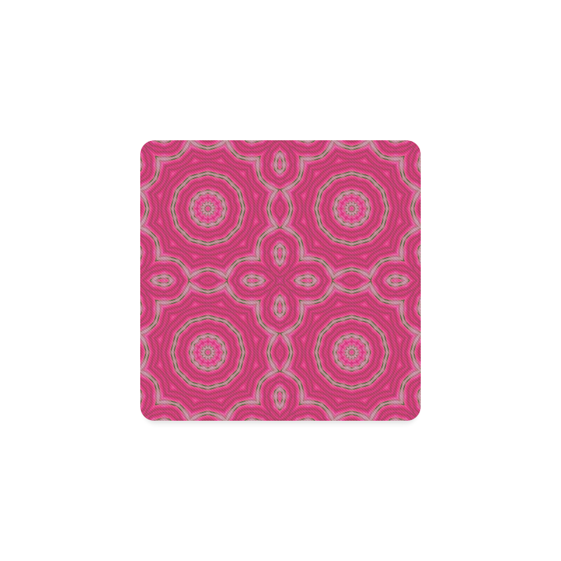 Pink Circles & Ovals Square Coaster